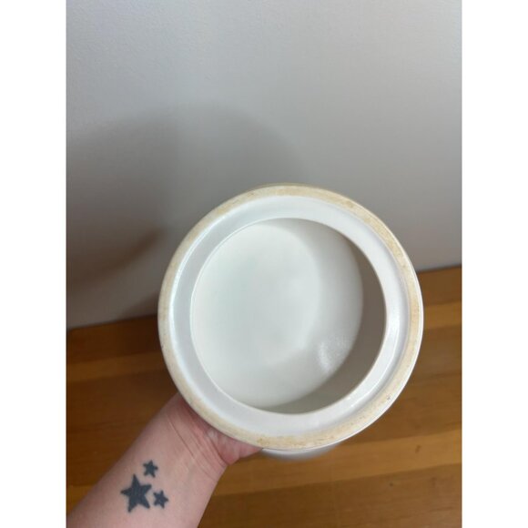 Starbucks logo ceramic cookie jar or coffee beans holder sealed with lid storage - Picture 4 of 8